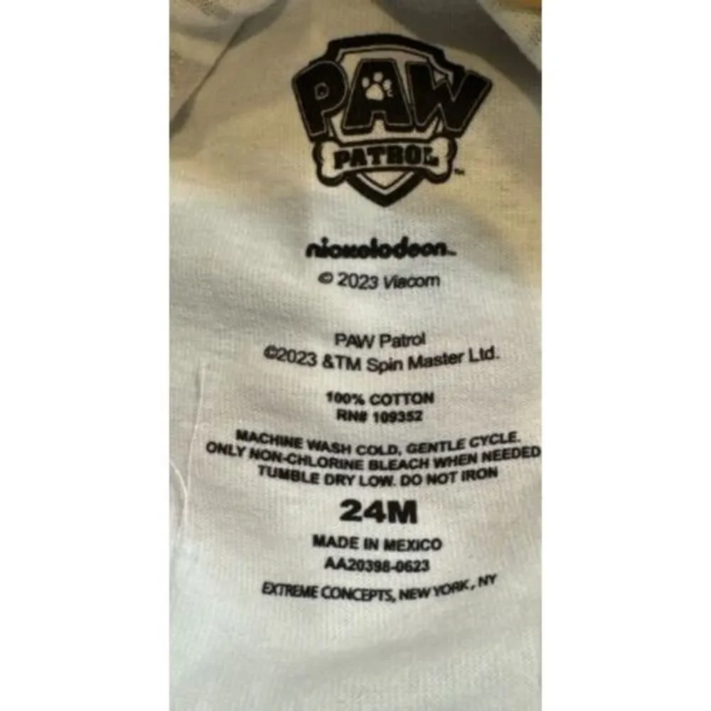 Toddler Unisex PAW PATROL Short Sleeves Pajama‎ Set Size 24 Months NWT